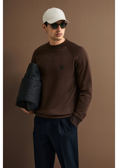 Lufian Blake Erkek Sweatshirt Kahverengi Kahverengi 112030193100400