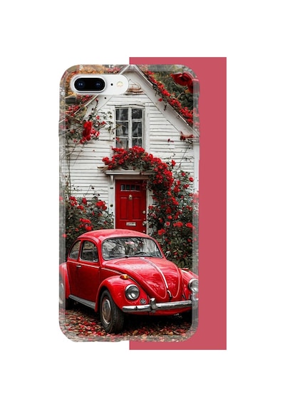 İphone 7 Plus-8 Plus Uyumlu Kırmızı Vos Vos Uv Baskılı Silikon Kılıf Renkli