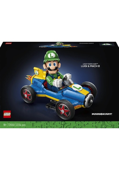 LEGO® Mario Kart™ – Luigi ve Mach 8 72050 - Yetişkinler için Yaratıcı Sergileme Modeli Yapım Seti (2234 Parça)
