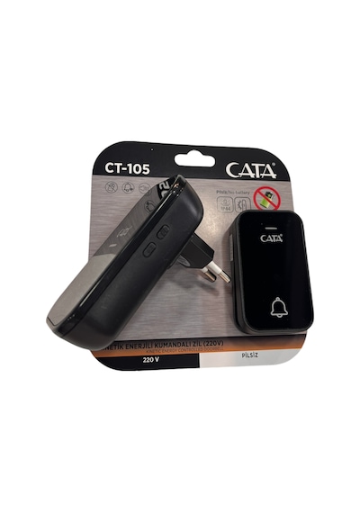 Cata Uzaktan Kumandalı Zil Kinetik Enerjili 220 Volt Ct-105