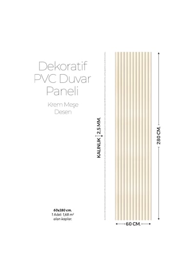 60x280 Duvar Paneli Lambiri Desen ,salon,duvar,tv Ünitesi-açık Ahşap,kahverengi Mt238