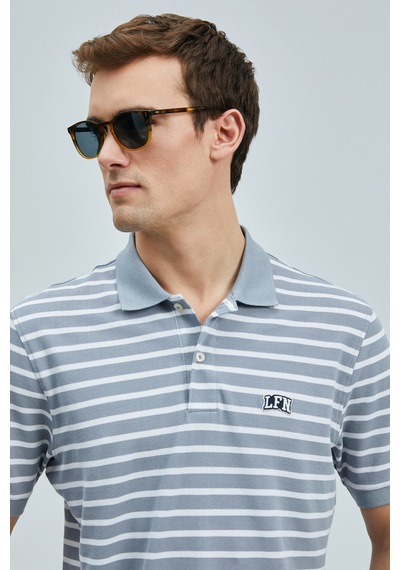 Lufian Erkek Polo Yaka T Shirt 111040227 Gri Gri