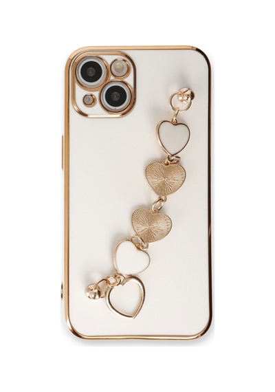Apple iPhone  Uyumlu,  14 Plus Kılıf Esila Silikon - Beyaz