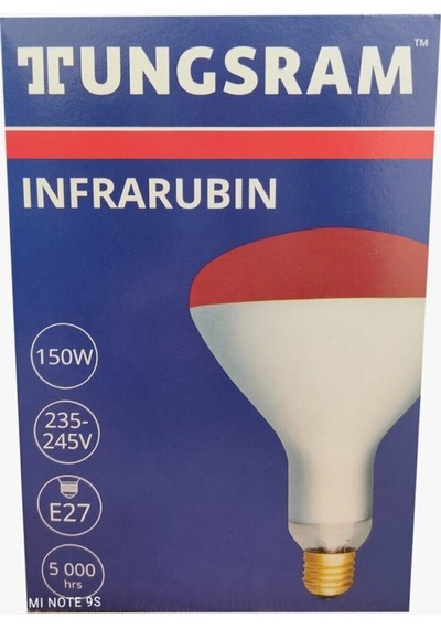 Isıtan Lamba,kırmızı Işık Infrared Ampul 150 Watt - 2 Adet