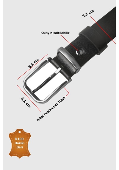Rizzup Siyah %100 Hakiki Deri İnce Erkek Kemer Metal Köprülü, Kolay Kısaltılabilir Premium Tasarım 2602676 Rizzup Siyah %100 Hakiki Deri İnce Erkek Kemer Metal Köprülü, Kolay Kısaltılabilir Premium Tasarım 2602676