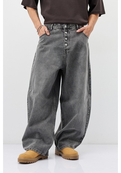 Vamos Barrel Fit Jeans Gri