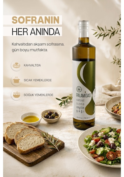 Palamidas Soğuk Sıkım Natürel Sızma Zeytinyağı 750 ML