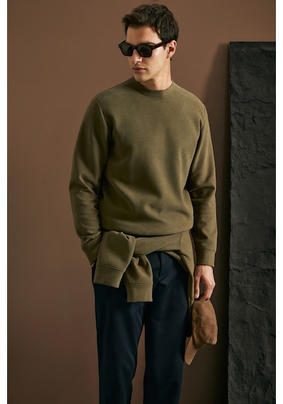 Lufian Logan Erkek Sweatshirt Kahverengi Kahverengi 112030194100400