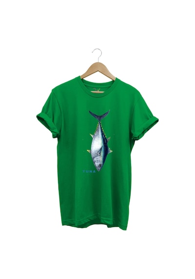 Fishing Balıkçılık Tuna Balığı Tasarım Baskılı %100 Pamuk Regular Fit Unisex T-shirt Yeşil Fishing Balıkçılık Tuna Balığı Tasarım Baskılı %100 Pamuk Regular Fit Unisex T-shirt Yeşil