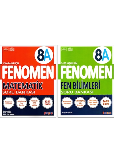 Fenomen 8. Sınıf Lgs Matematik A + Fen Bilimleri A Soru Bankası 2 Kitap