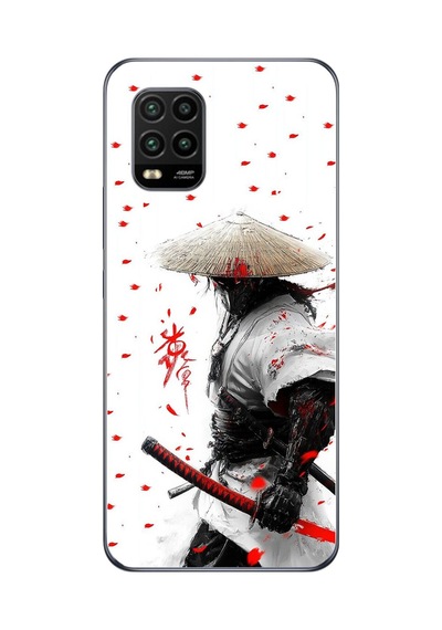 Xiaomi Mi 10 Lite Uyumlu Şeffaf Kılıf Samurai 1 Tasarımlı