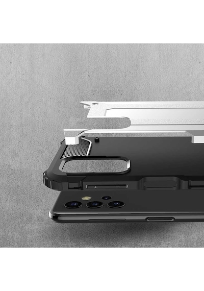 Noktaks - Samsung Galaxy Uyumlu A13 4g - Kılıf Çift Katman Zırh Tank Crash Military Kapak - Gold