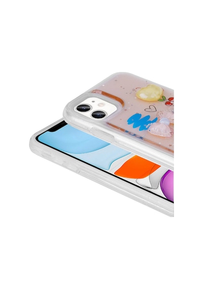 Apple Uyumlu iPhone 11 Kabartma Figürlü Parlak Uzrm Minimini Silikon Kılıf-pembe Pembe