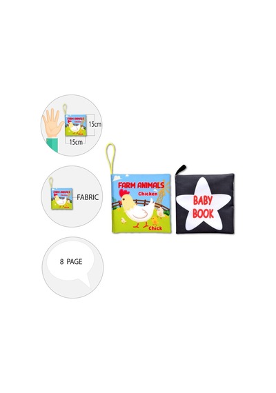 2 Kitap Tox Ingilizce Çiftlik Hayvanları Ve Siyah-Beyaz Bebek Kum