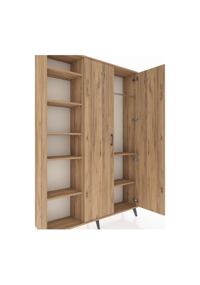 Arges Dolap 7 Raflı 2 Kapaklı Tek Askılı 132x30x195 Çam-çam/çam Atlas Çam/atlas Çam Arges Dolap 7 Raflı 2 Kapaklı Tek Askılı 132x30x195 Çam-çam/çam Atlas Çam/atlas Çam