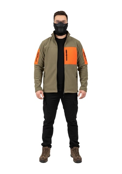 Mysia Outdoor Haki Turuncu Soft Shell Taktik Polar Mont Avcı 7 Cep Çok Renkli