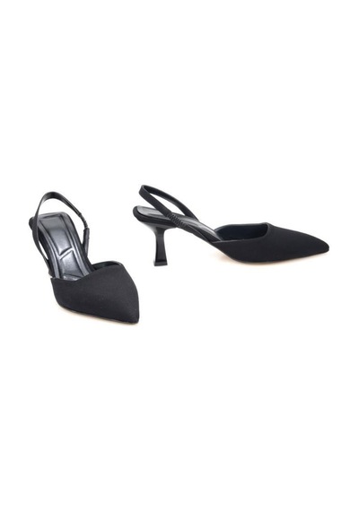 Papuçcity Hco 03176 Kadın Stiletto Arkası Açık Ayakkabı siyah