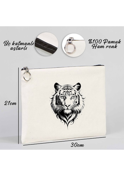Tattoo Tablet/portföy Çanta - Astarlı 30x21 Cm Beyaz - No.09 Beyaz
