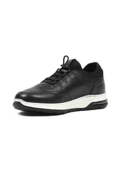 Erkek Siyah Deri Sneaker