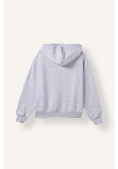 Defacto Relax Fıt Kapüşonlu Basıc Düz Kalın Sweatshirt Kumaşı Hırka C1809ax26wngr93 Gri-gr93