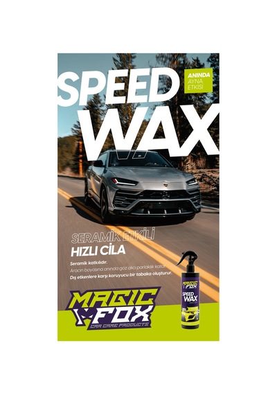 Magicfox Seramik Katkılı Hızlı Cila 400 Ml Ve Gri Mikrofiber Bez Seti