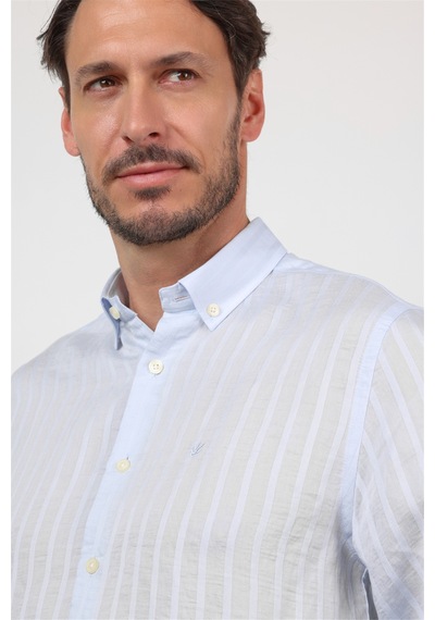 İmza Mavi Düğmeli Yaka Uzun Kol Cepsiz Slim Fit Gömlek 1004260165 İmza Mavi Düğmeli Yaka Uzun Kol Cepsiz Slim Fit Gömlek 1004260165