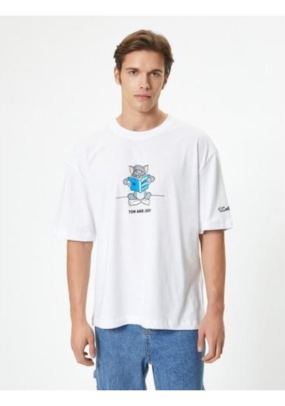 Koton Tom Ve Jerry Tişört Lisanslı Oversize Kısa Kollu Bisiklet Yaka Pamuklu Beyaz 4sam10791hk Beyaz Koton Tom Ve Jerry Tişört Lisanslı Oversize Kısa Kollu Bisiklet Yaka Pamuklu Beyaz 4sam10791hk Beyaz