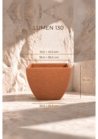 Bostann Dekoratif Saksı - Lumen 130 - 35l - Kahverengi