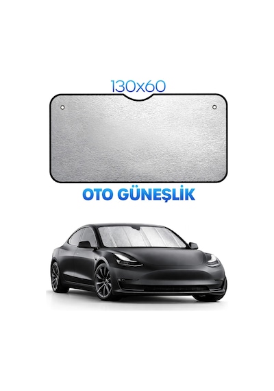 Araba Ön Cam Güneşlik 130x60 Alüminyum Katlanır Rulo Vantuzlu Oto Güneşlik