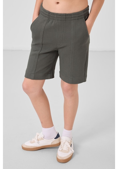 Tommylife Haki Pamuklu Yumuşak Dokulu Standart Fit Basic Erkek Çocuk Şort - 11289 Haki