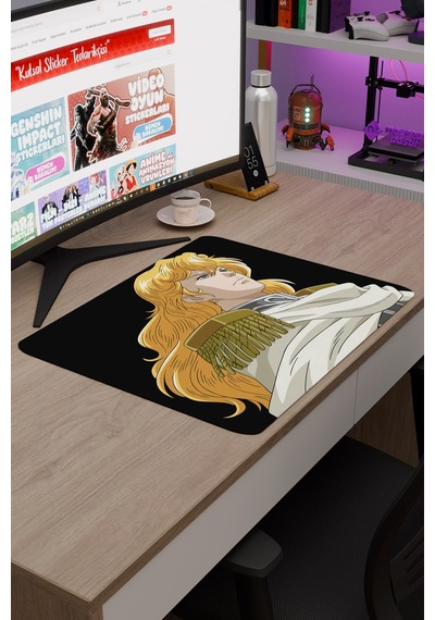 Ginga Eiyuu Densetsu Anime V1 - 48x40 Xl Gaming Kauçuk Kaymaz Taban Mouse Pad Fare Altlığı