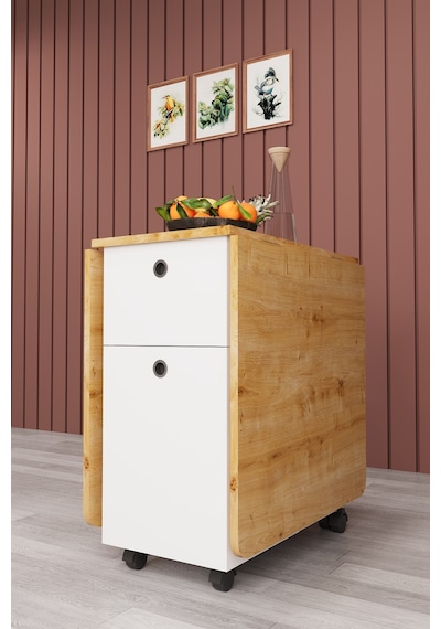 Lüks Katlanır Mutfak Yemek Masası %100 MDF Pratik Çekmeceli Çalışma Masası KM02 Lüks Katlanır Mutfak Yemek Masası %100 MDF Pratik Çekmeceli Çalışma Masası KM02