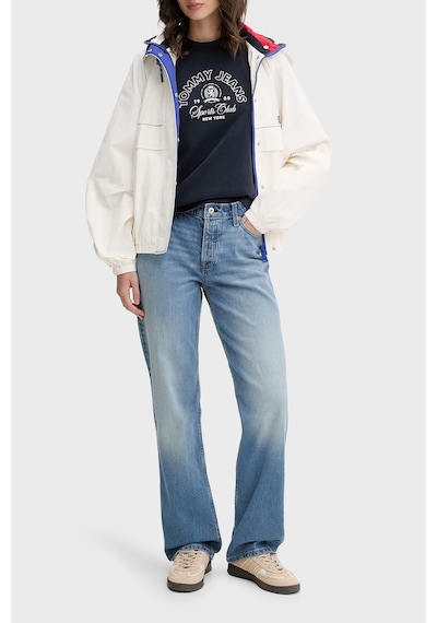 Tommy Jeans Kapüşonlu Yaka Fermuarlı Mont Kadın Mont Dw0dw22915 Ybh Beyaz