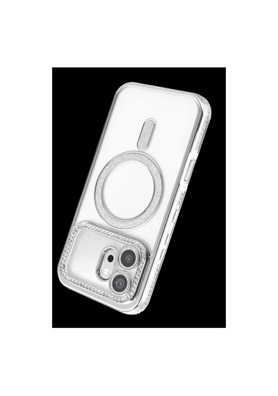 Huawei Honor 600 Joke Simli Magneticsafe Kılıf - Gümüş