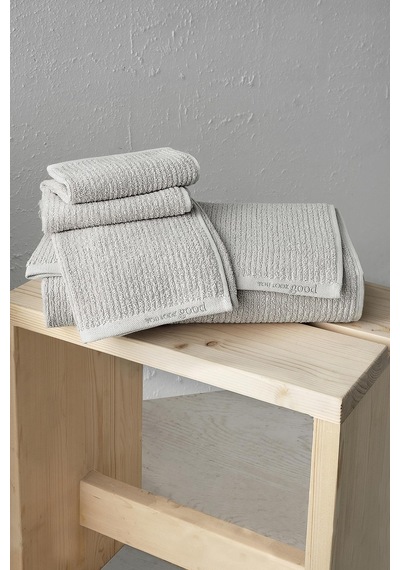 Pana Set 202 - Yeni Trend, 50x90 - 70x140cm. 2ad. Premium Havlu Seti Açık Gri