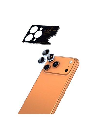 Piili Imperium Apple iPhone Uyumlu 17 Pro/17 Pro Max Safir Ar/af Lens Koruyucu Şeffaf
