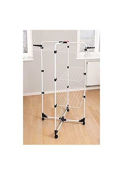 Vileda Mixer Çelik Dikey Çamaşır Askılığı, Beyaz, 5 X 71 X 127.5 Cm 40 x 19