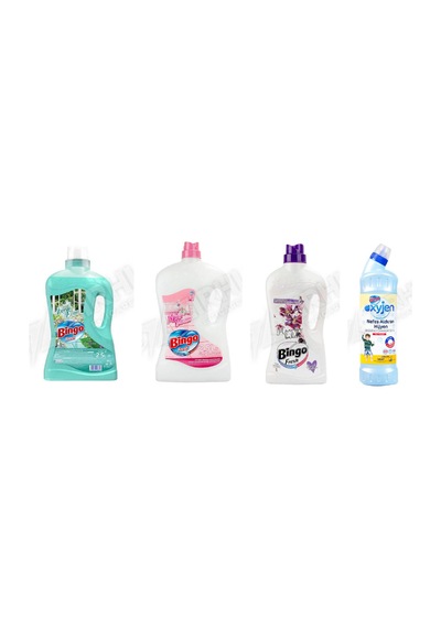 Bingo Yüzey Tem. Fresh 2.5 Lt + Yüzey Tem. Fresh 2.5 Lt + Yüzey Tem. Fresh 2.5 Lt + Oksijen 750 Ml 4'lü Set Diğer