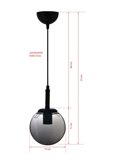 Tekli Pelota Sarkit Avize Dekoratif Obje