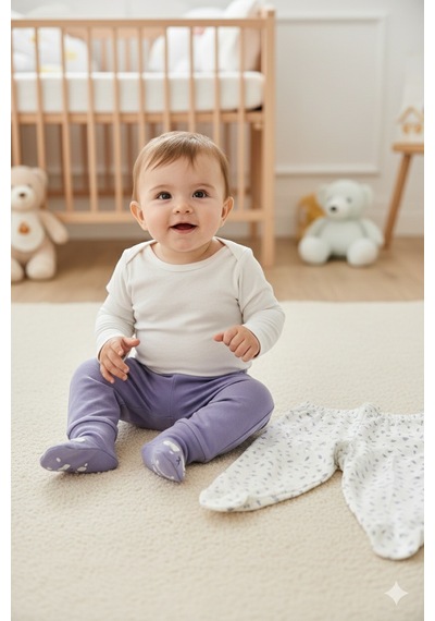 Hellobaby 2li Lila Pantolon Seti