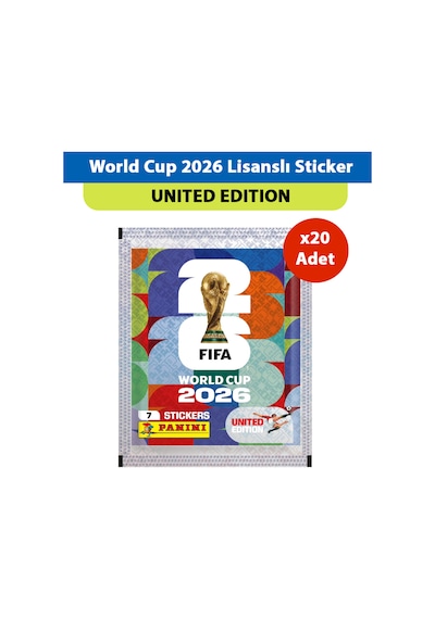 World Cup 2026 X20 Adet United Edition Lisanslı Stiker Paketi Toplam 140 Sticker