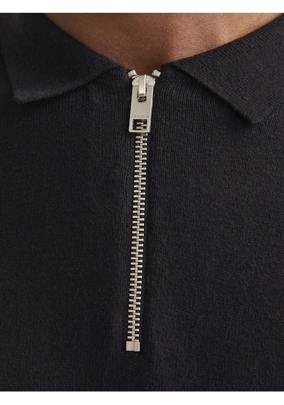 Jack & Jones Jjemıl Triko Yarım Fermuarlı Kazak 12268210 Siyah