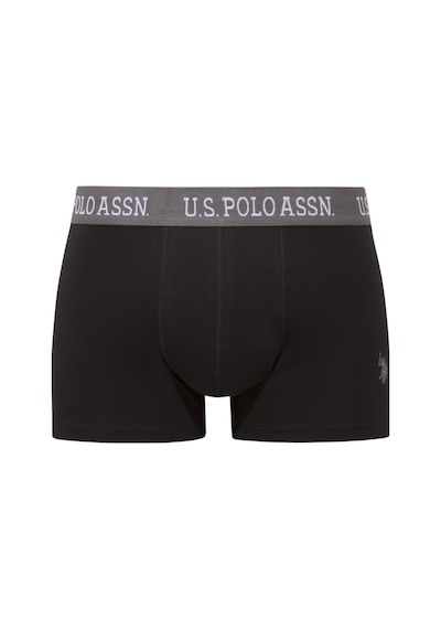 U.s. Polo Assn. Siyah 3 Lü Boxer Siyah