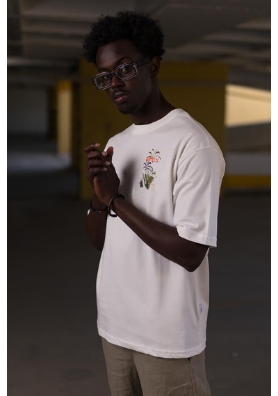 Bisiklet Yaka  Oversize Geniş Model T-shirt 001