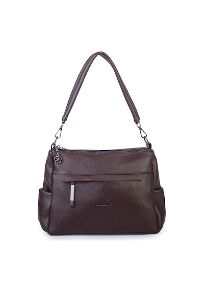 Nas Bag Çok Gözlü Yumuşak Ve Hafif Yapılı Çift Askılı Omuz Ve Çapraz Çanta 30x24 Cm Kahve Victoria
