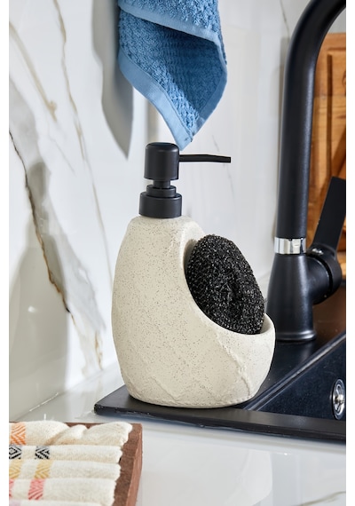 Cooker 650 Ml Seramik Süngerlikli Sıvı Sabunluk Ckr3560 Bej