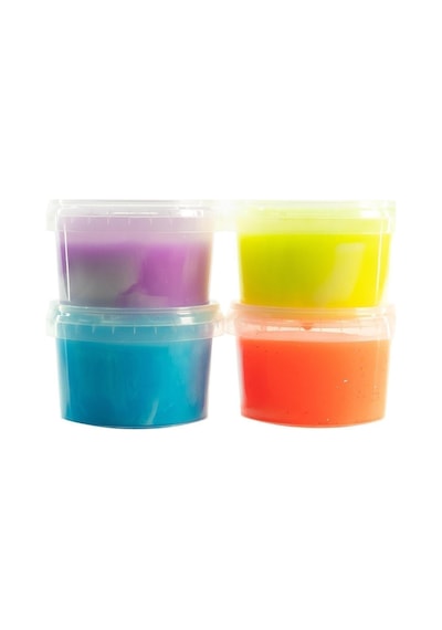 Slime Oyun Jeli Yuvarlak Kutulu 170gr 4'lü Set 4 Adet Renk