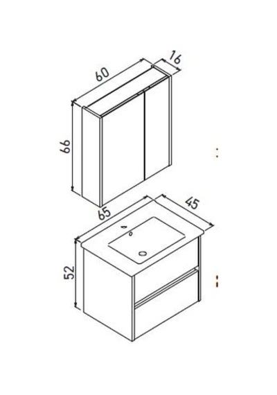 Orka Arno 65 Cm Parlak Antrasit Çekmeceli Banyo Dolabı Alt Modül Lavabo Antrasit Orka Arno 65 Cm Parlak Antrasit Çekmeceli Banyo Dolabı Alt Modül Lavabo Antrasit