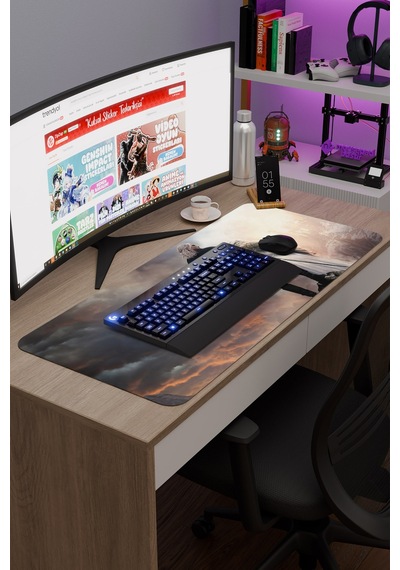 The Witcher V4 90x40 Xxl Gaming Kauçuk Kaymaz Taban Mouse Pad Fare Altlığı