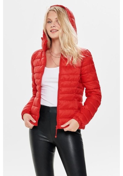 Only Kadın Kırmızı Çin Kapüşonlu Mont 15156569 Onltahoe 15156569